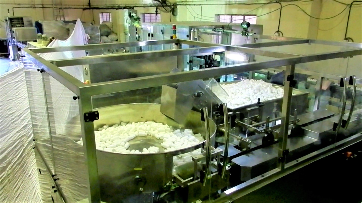 Automatic container Sorting & feeding -Unscrambler with feeder